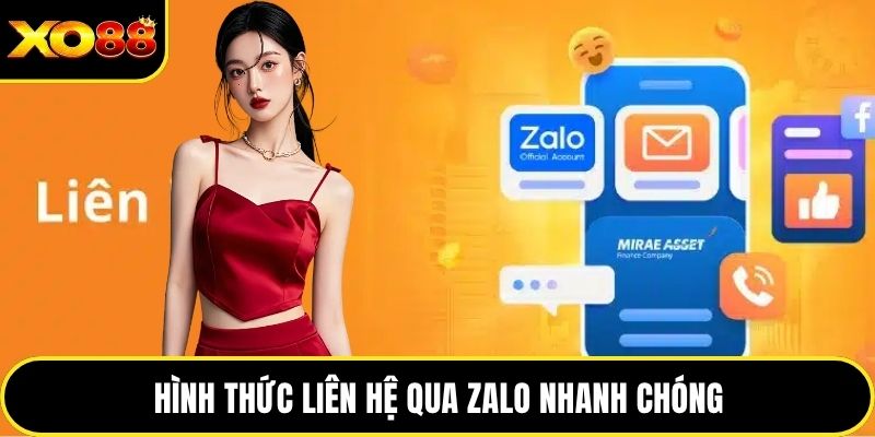 Hình thức liên hệ qua zalo nhanh chóng